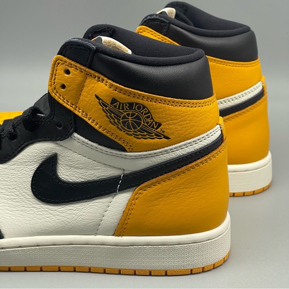 Nike Air Jordan 1 Retro High OG Taxi Yellow Toe Size 9.5 Men’s - Picture 5 of 11
